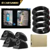 Underwater 360 degree around panoramic car camera system 4-CH bird view seamless security recorder DVR parking monitor