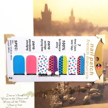 Colorful Dots Lovers Nail Arts Sticker 14 pcs set Waterproof Nail Decals Art Stickers Gel Polish