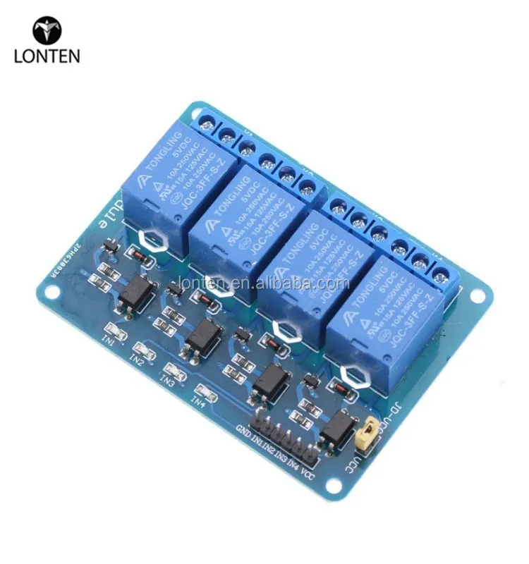 用於arm 的 lonten 5 v 4 通道繼電器模塊屏蔽 pic a dsp 電子 5 v 4