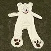 kids DIY gift plush toy giant dark brown lavender purple unstuffed customized teddy bearskin doll