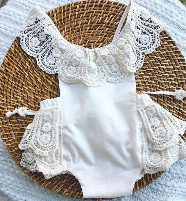 newborn lace romper