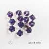 K9 Cube crystal fancy stone glass beads crystal clear purple rhinestone for decor garments