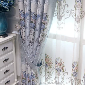 Gray And Pink Jacquard Fabric Curtains English Style French Gray And Pink Jacquard Fabric Curtains English Style French Latest Curtain Styles
