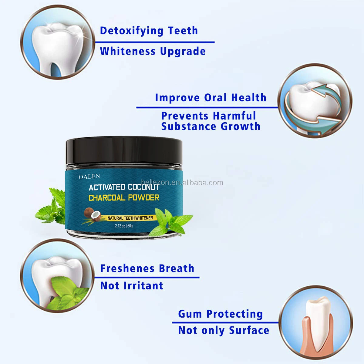 bulk activated natural coconut activated charcoal powder teeth