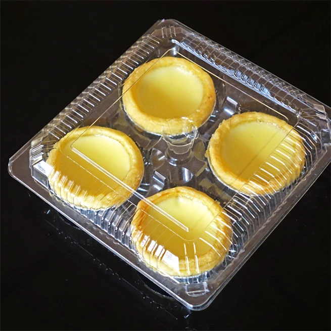 Custom Clear 4 Holes Egg Tart Plastic Blister Clamshell Container Buy