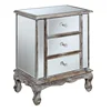 Fuzhou Fytch home 3 drawer chest vintage table mirrored nightstand mirrored furniture living room