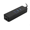 USB Hub 3 Port Wired Network Set 10/100/1000 Mbps To RJ45 Gigabit Ethernet LAN