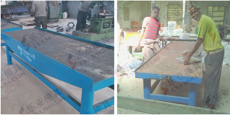 Safety and efficiency construction machine concrete vibrators table