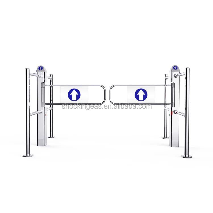 Single Direction Supermarket Entrance Gate Swing Barrier Gate With ...