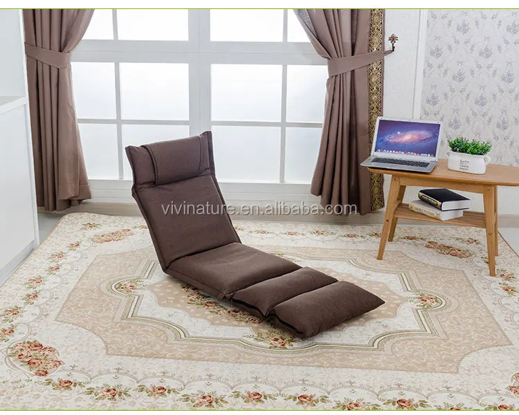6 Backrest Adjustable Pro Thickness Pad Floor Sofa For Single Seat