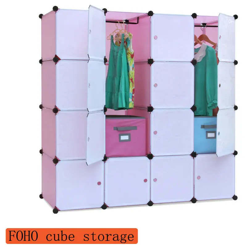 16 kubus plastik modern lemari  baju  dengan putih doorfh 