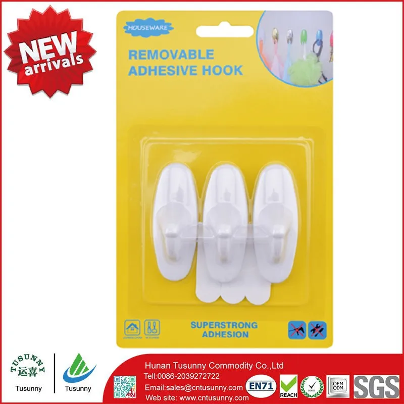 Removable Plastic Hanger Adhesive Wall Hooks Selfadhesive Plastic