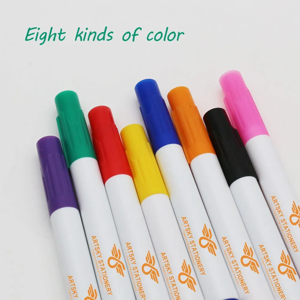 8 Colors Fabric Markers Washable Or Permanent Perfect For Writing On