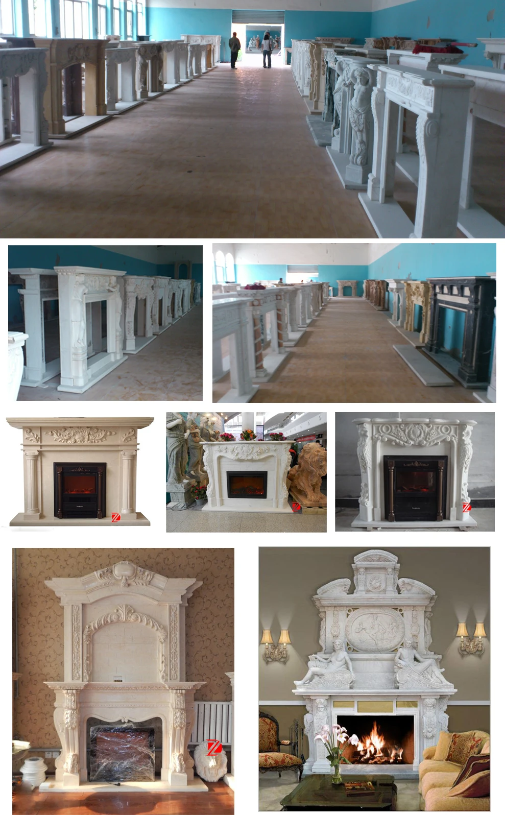 Color Blocking Wood Burning Fireplace Mantels Buy Wood Burning