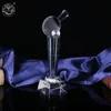 MH-NJ0193 clear crystal table tennis ball trophy