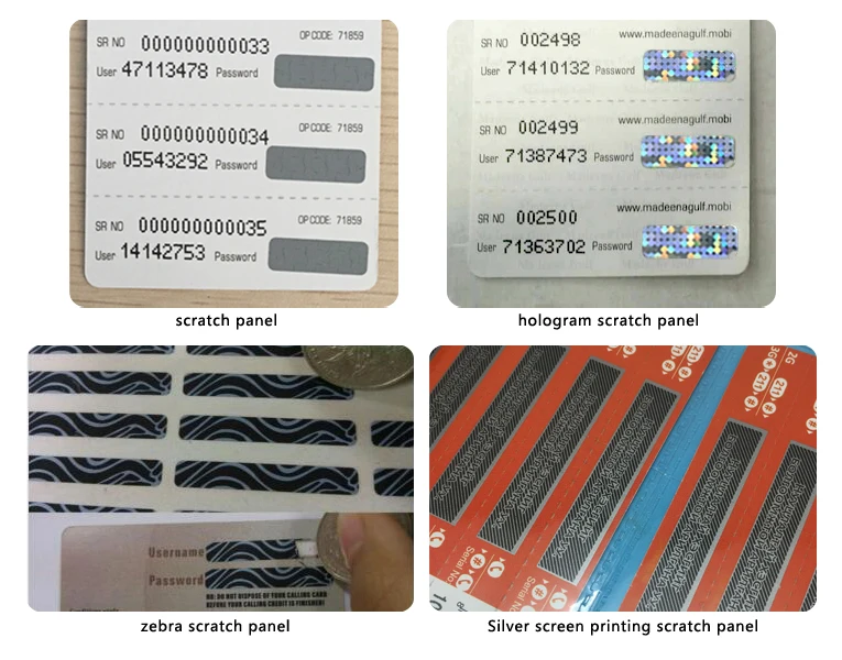 Custom design 400gsm paper top-up scratch recharge prepaid phone card