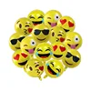Nicro 15 PCS Bright Yellow 10 Inch Emoji Metallic Foil Balloon