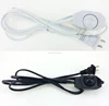 2 flat pin plug AC assemble power cord with inline dimmable switch