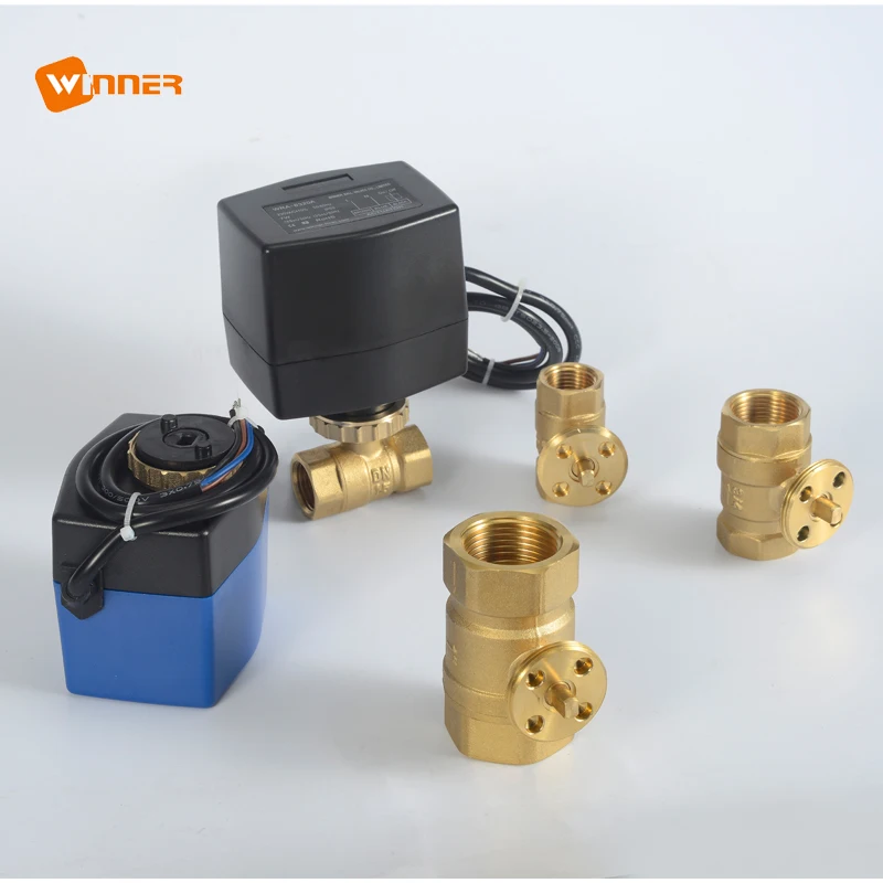 On/off Control Valves For Solar Heating 2 Way Actuator Motorized Water