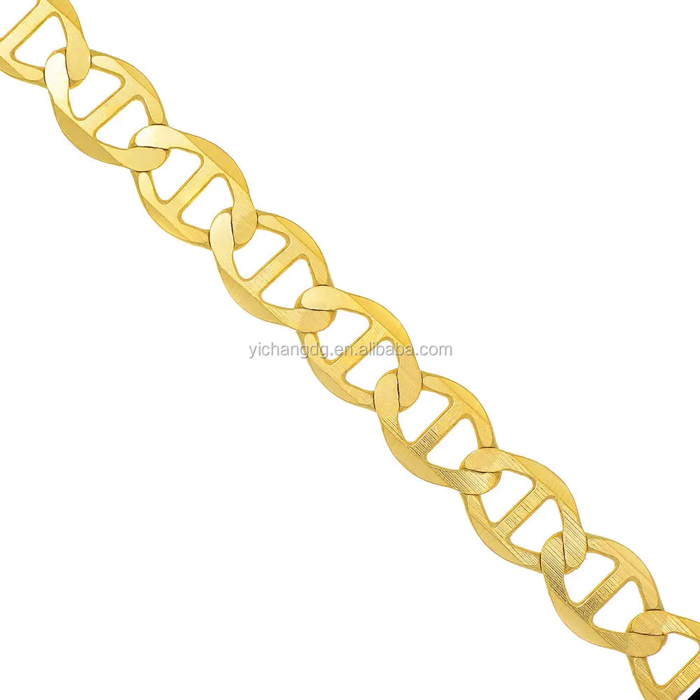 10k Solid Yellow Gold 3 2 Mm Mariner Chain Handmade Chains 3 2 Mm Mariner Chain Handmade Gold Chains