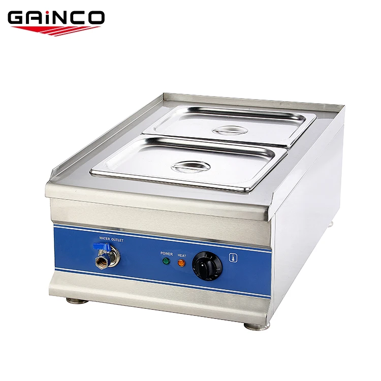 Commercial 6 Compartment Buffet Food Warmer Bain Marie With Glass Top ...