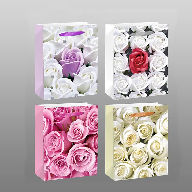 Luxury Art Paper Gift Bag Jewelry Packaging Bags For Wedding Gift