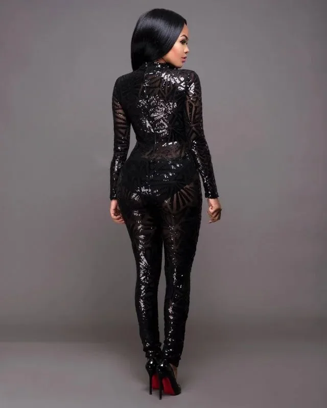 one piece sequin jumpsuit