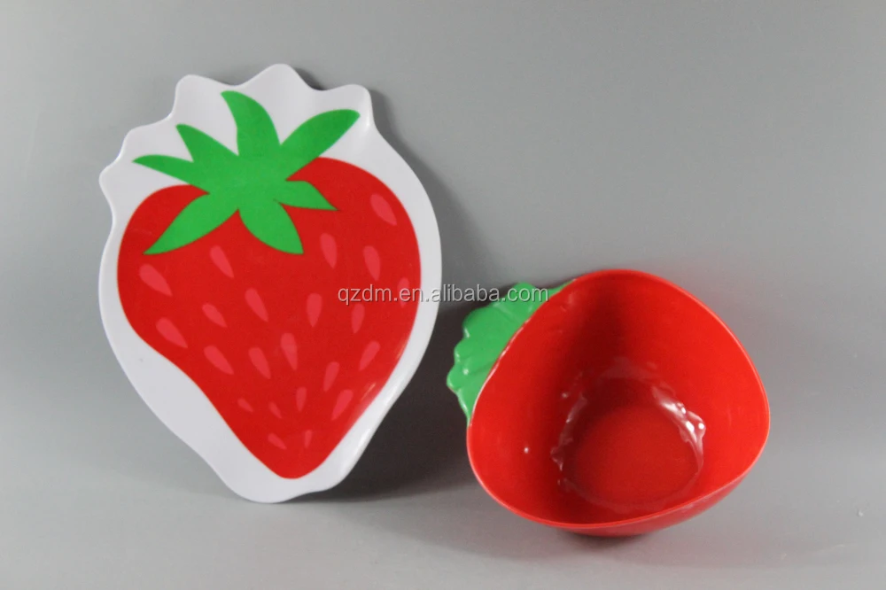Strawberry Shape Melamine Plates And Bowls For Sale