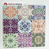 Ink jet glass mosaic with flower pattern / 98*98 glass mosaic wall tiles /Hot sale glass mosaic tile for kitchen