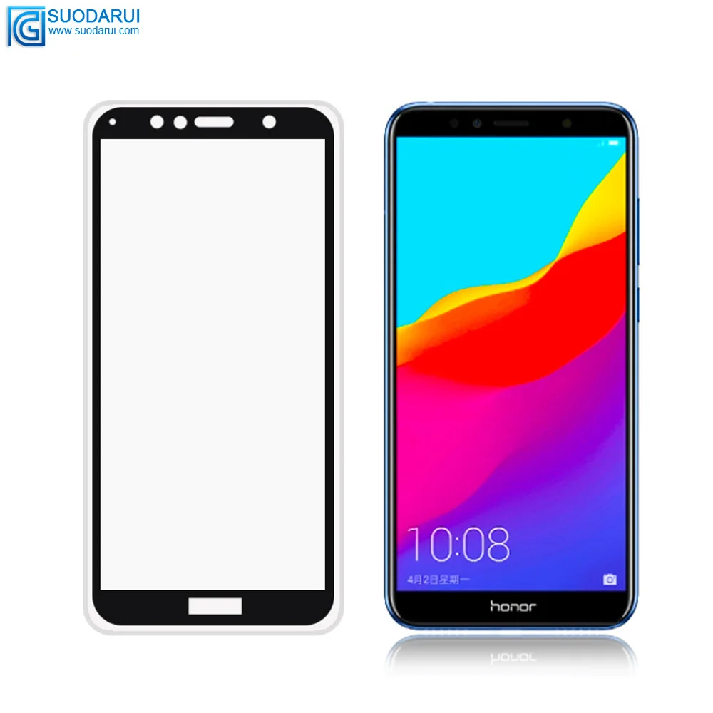 Tempered Glass Screen Protector for Huwei Y6 2018 Full Cover Glue 2.5D 9H film