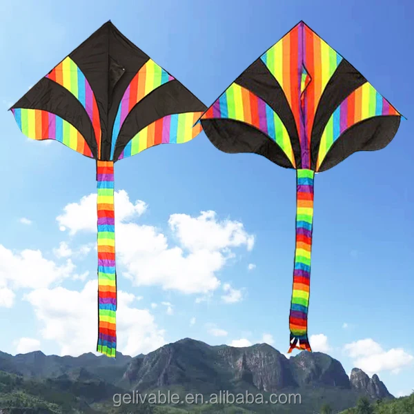 Chinese Easy Flying Rainbow Kite With Irised Tail Buy Rainbow Kite