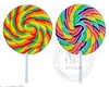 rotating colorful big rainbow lollipop candy