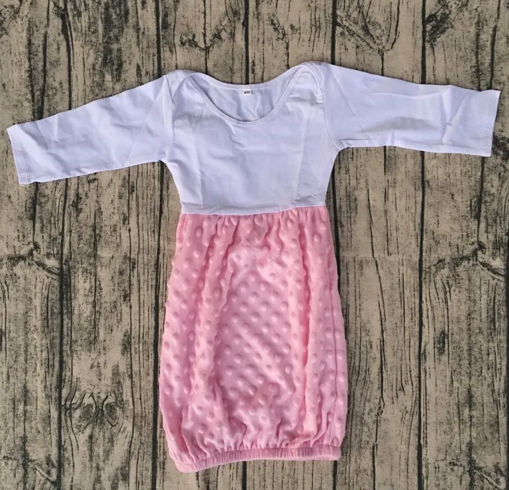 Cute Baby Girl Clothes Unique Children Toddler Images Knit Cotton Gown Dresses Long Sleeve Pink