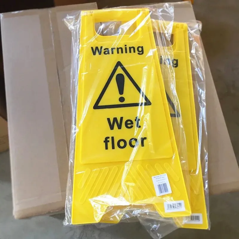 High Visibility Yellow Plastic Wet Floor Safety Warning Signs Plastic Wet Floor Safety Warning Signs