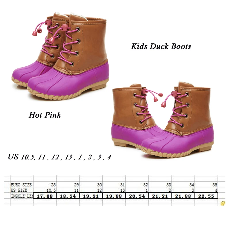 girls size 4 duck boots