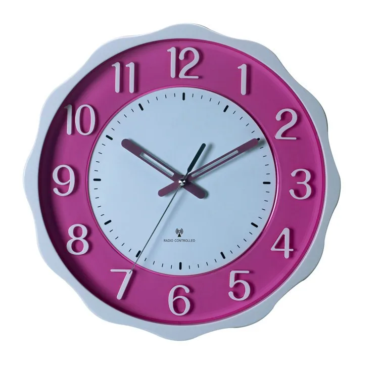 Plastic Radio Controlled Wall Mounted Clock Silent Luminous 3d Rc Wall