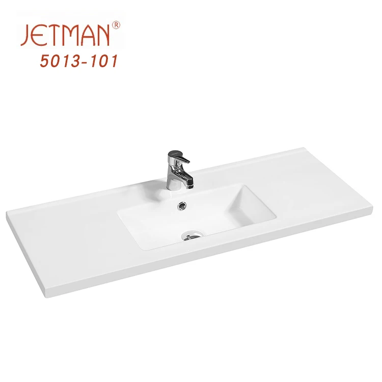 JM5013-101 1010*390*145 China sanitary ware ceramic cabinet feather edge basin