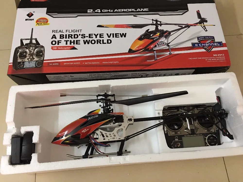 New Large Helicopter Sky Leader 2.4g 4ch Single Blade Rc Helicopter