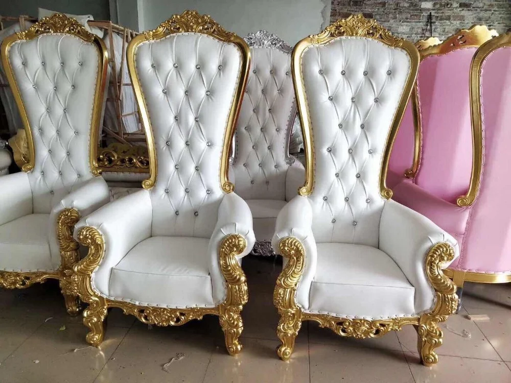 Luxury High Back Gold King Throne Chair For Wedding - Buy King Throne ...