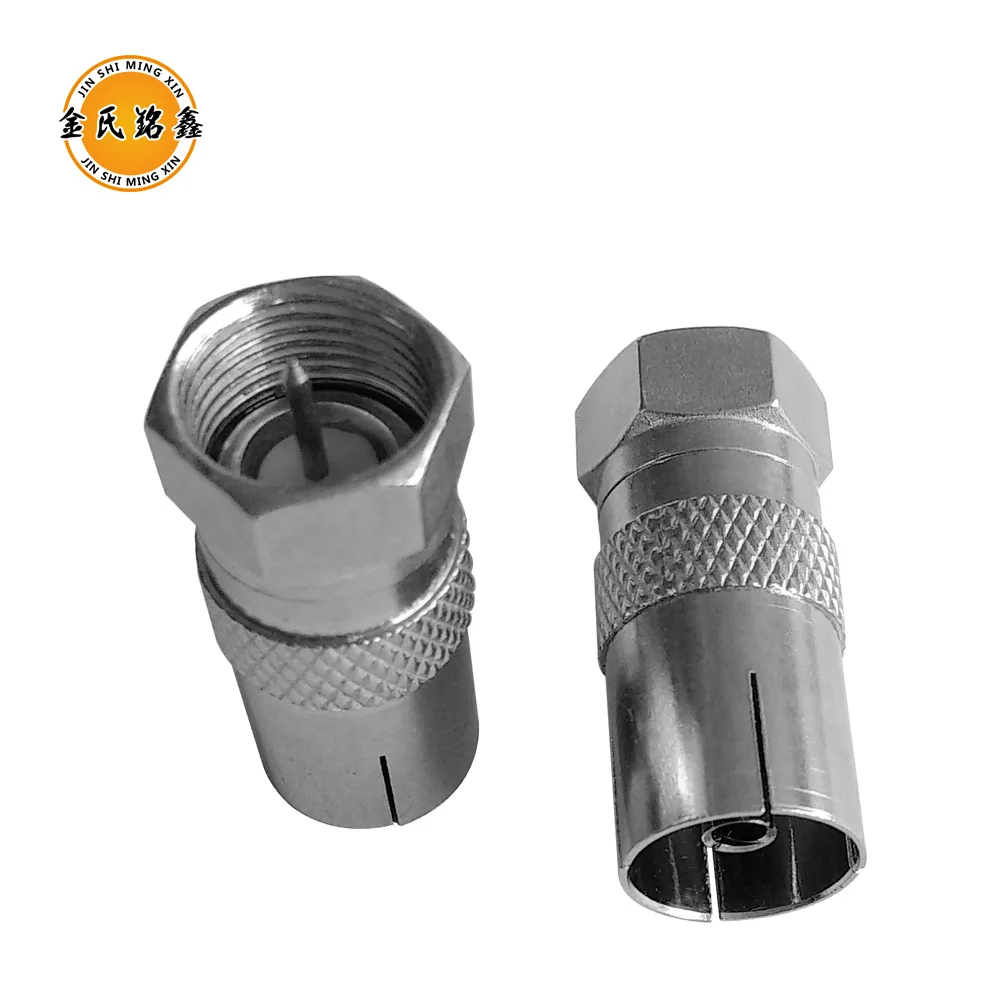 thumbnail image 2 of F Type Male To RF Female Coaxial Coupler Adapter - Nickel Plated PP Connector (UKDJ FT2) 2 of 11
