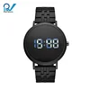 PVD Black plating steel strap ment sport watch digital with classic black dial