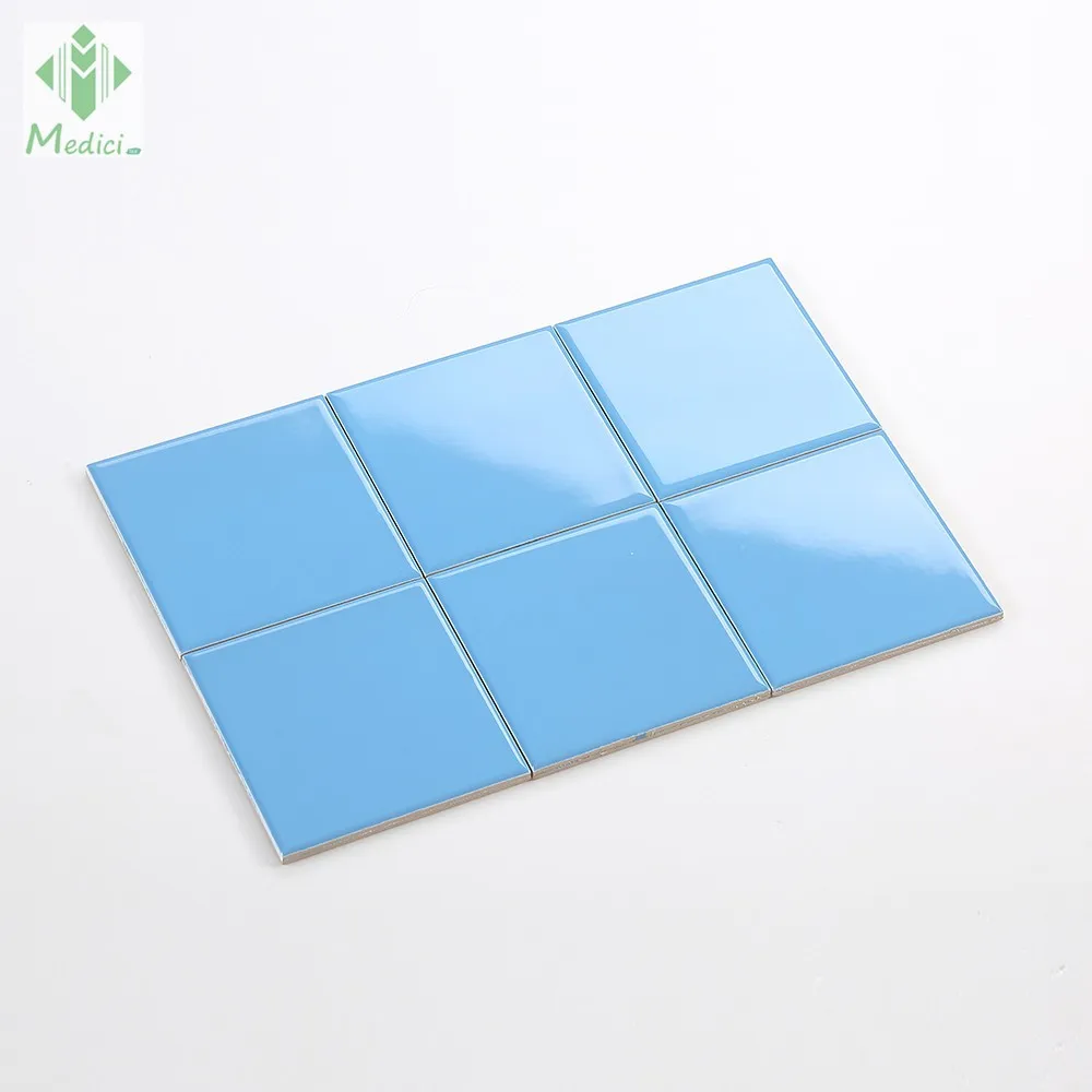 4x4 Inch Glossy Sky Blue Wall Tile Subway Tile For School Designs Buy