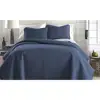 solid square multi-needle quilting pattern quilt and comforter set with pillow cover