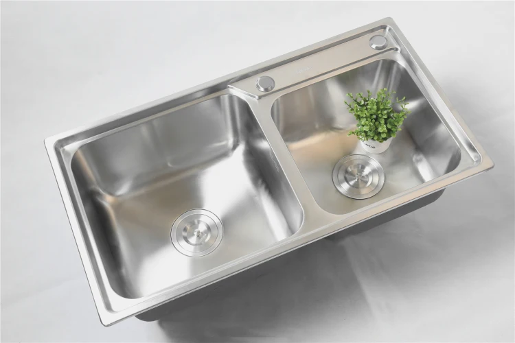 Enamel Small Double Sus 304 Waterproof Kitchen Corner Sink Buy Enamel Kitchen Sink Kitchen Corner Sink Small Double Kitchen Sink Product On