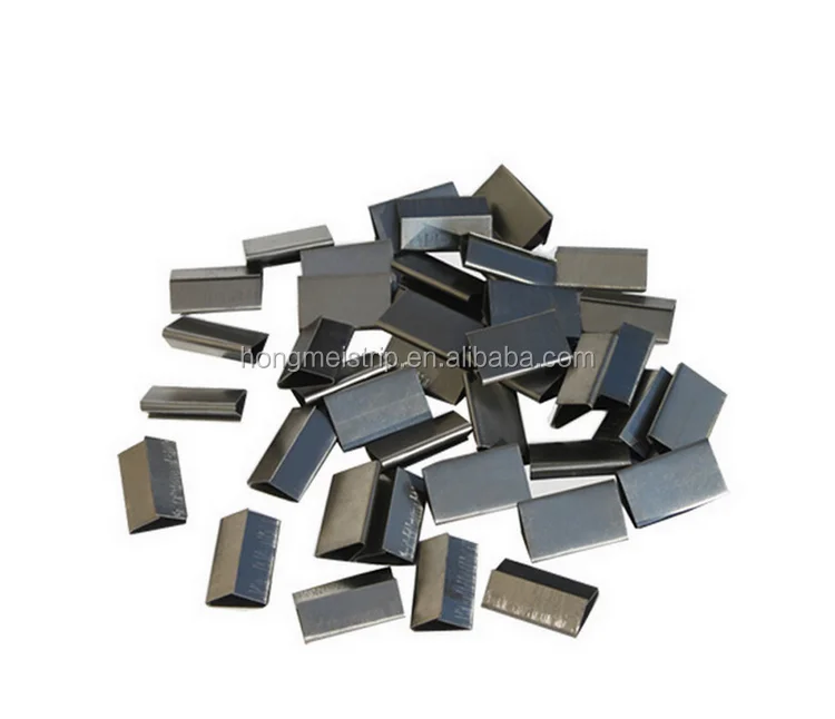 CLOSED (PUSHER) 0.4-0.9 MM Steel strapping seals 3/4" Push, Double Notch