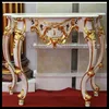 French Gold Ornate Wall Table Console with mirror Foyer luxury console table
