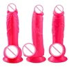 Silicone Dildo Realistic Dildo With Suction For Beginners With Flared Suction Cup Base For Hands-Free Play