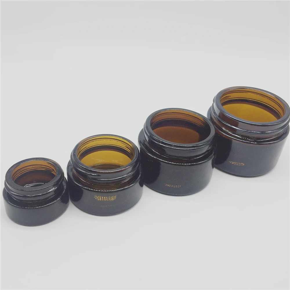 20ml 30ml 50ml Amber Cosmetic Cream Glass Jars Buy Amber Glass Jar