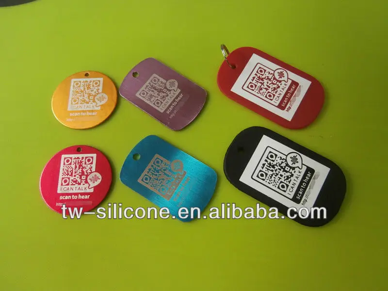 Silicone & Stainless Steel Dog Necklace with QR Code (3)