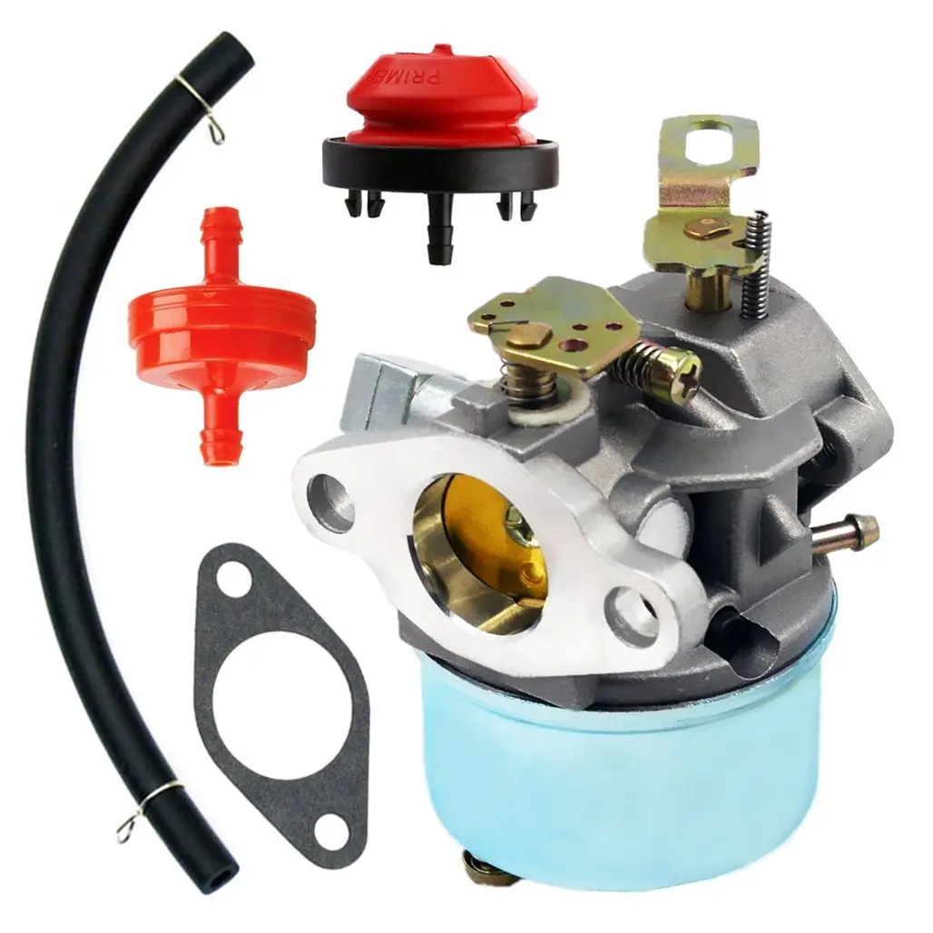 Get Quotations · QAZAKY Carburetor With Mount Gasket Fuel Filte Primer Bulb Fuel Line for Tecumseh 640298 5.5hp